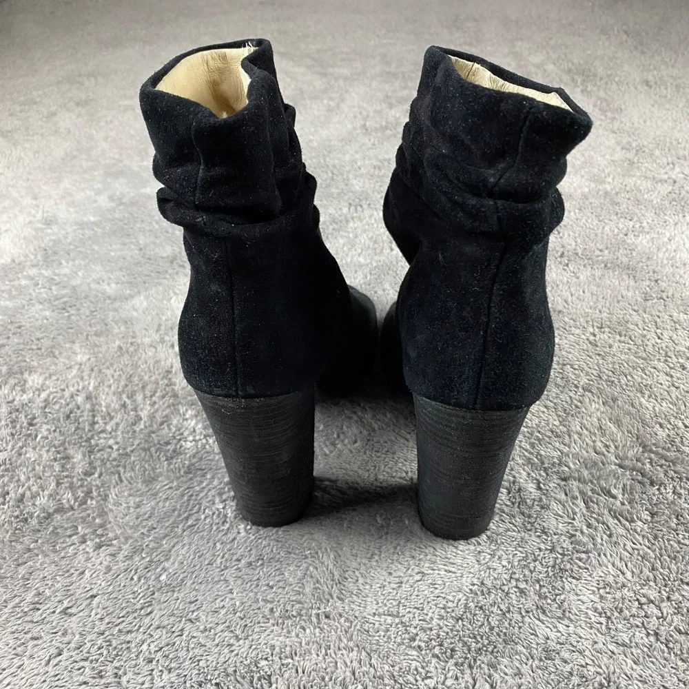 Chinese Laundry Suede Open Toe Mid-Calf Bootie Boots Womens 5.5‎ Black